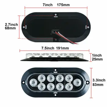 6\" Automotive LED Tail Lights PC Lens + ABS Housing 4 Red + 2 White Stop Tail Light
6\" Automotive LED Tail Lights PC Lens + ABS Housing 4 Red + 2 White Stop Tail Light