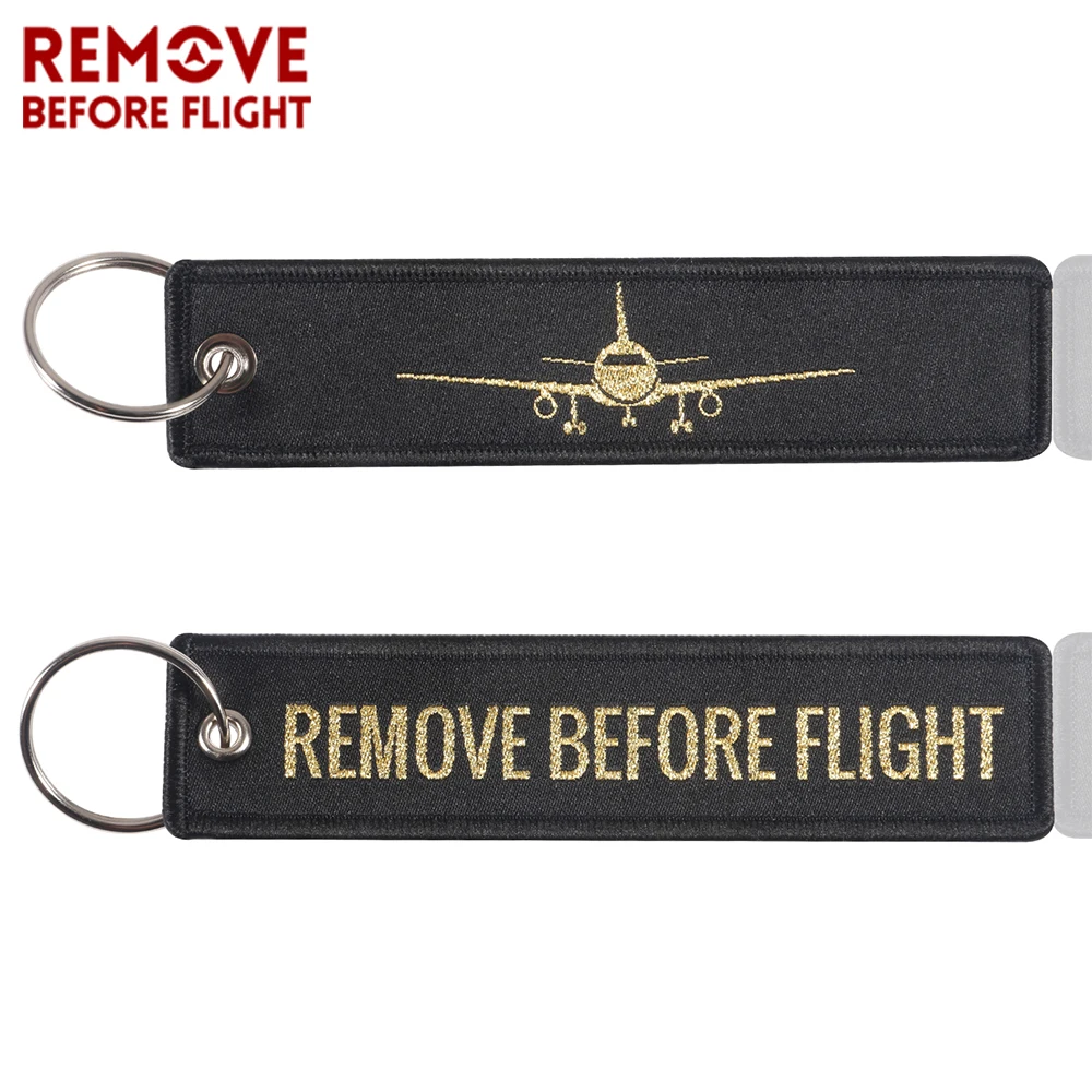 

1 PC Woven Remove Before Flight Keychains Jewelry Shinning Key Chain for Aviation Gifts Key Tag Label Fashion Airplane Keyrings