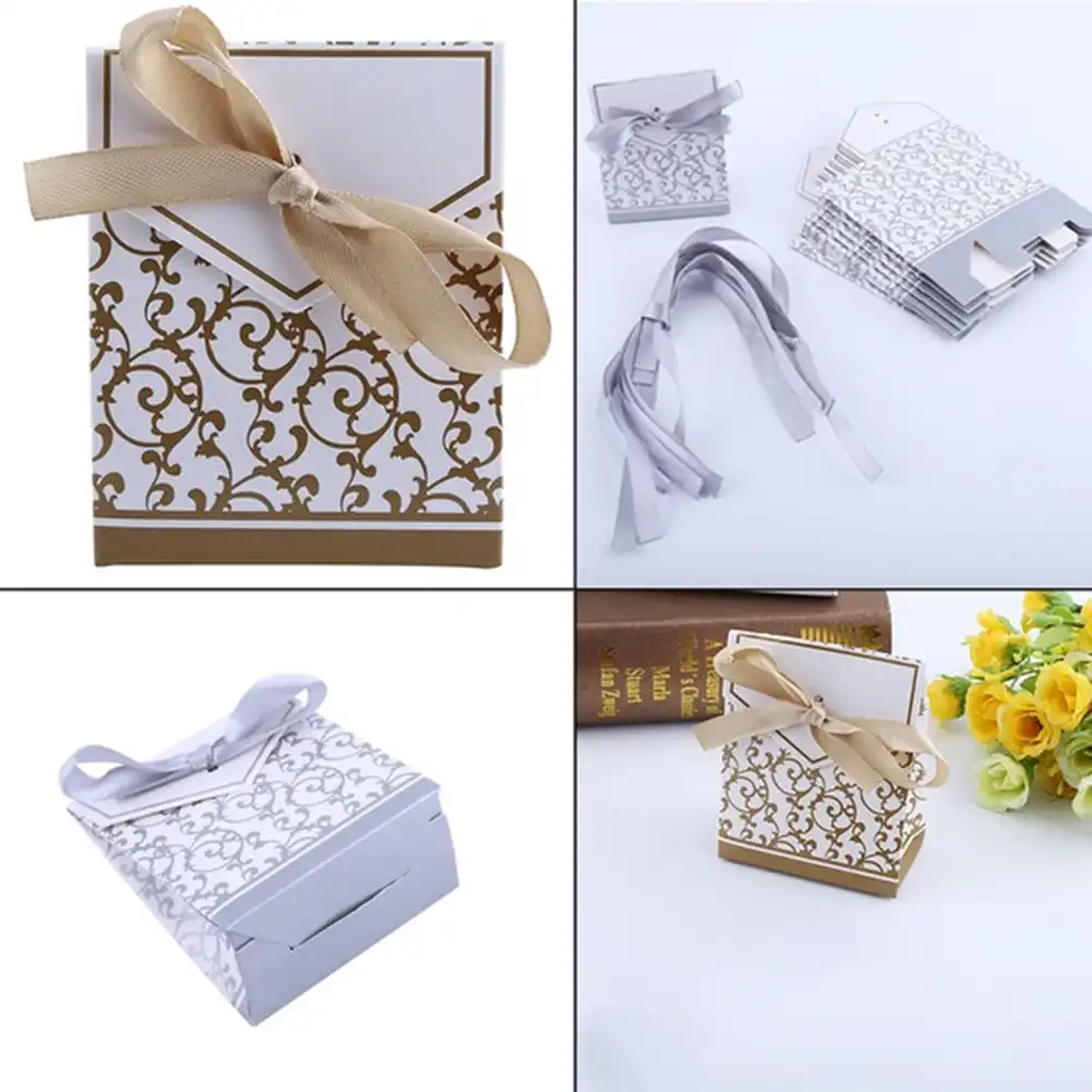 lovely cookie bags wedding party favor gift candy paper box bag