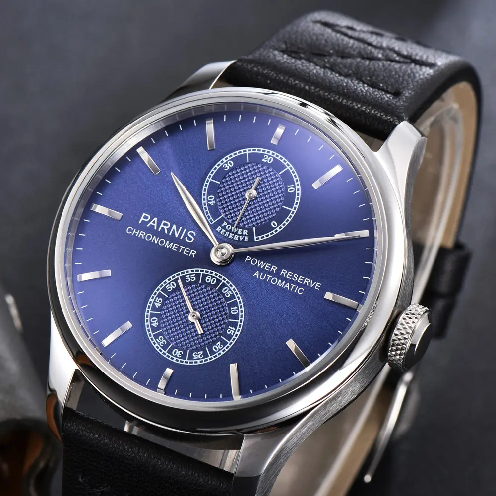 Parnis 43mm Blue Dial Automatic Mechanical Mens Watch Luxury Brand Fashion Power Reserve Waterproof Wristwatch Men
Parnis 43mm Blue Dial Automatic Mechanical Mens Watch Luxury Brand Fashion Power Reserve Waterproof Wristwatch Men