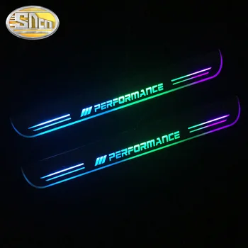 

SNCN Colorful Acrylic Moving LED Welcome Pedal Car Scuff Plate Pedal Door Sill Pathway Light For BMW X4 F26 G02 2013 - 2019