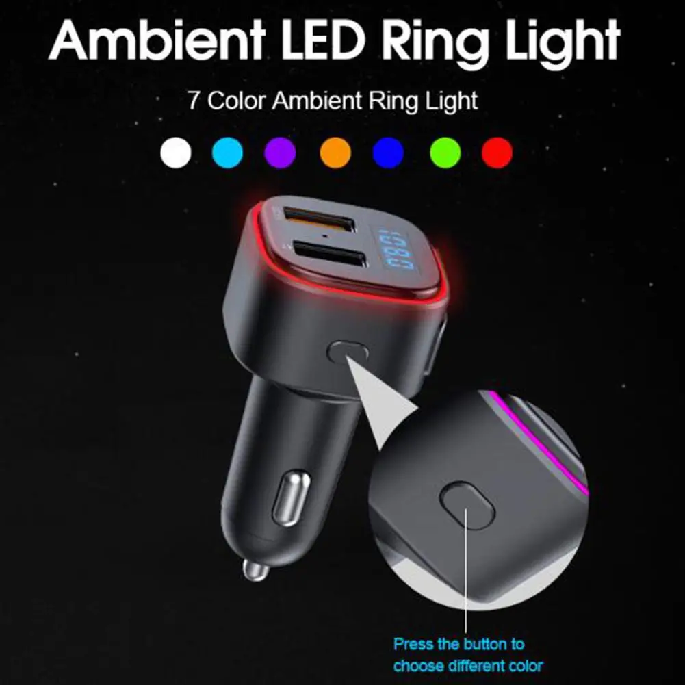 T46 Car Bluetooth MP3 Player Car Kit QC3.0 Quick-Charging LED Backlit Wireless Bluetooth FM Transmitter Car Music Player
T46 Car Bluetooth MP3 Player Car Kit QC3.0 Quick-Charging LED Backlit Wireless Bluetooth FM Transmitter Car Music Player