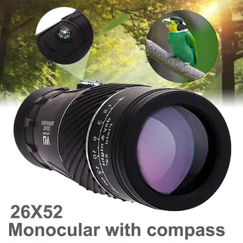 Practical Compass 26*52 Dual Tone Optics Monocular Telescope Viewing Glasses Phone Camera Illumination HD Telescope Outdoors
Practical Compass 26*52 Dual Tone Optics Monocular Telescope Viewing Glasses Phone Camera Illumination HD Telescope Outdoors
