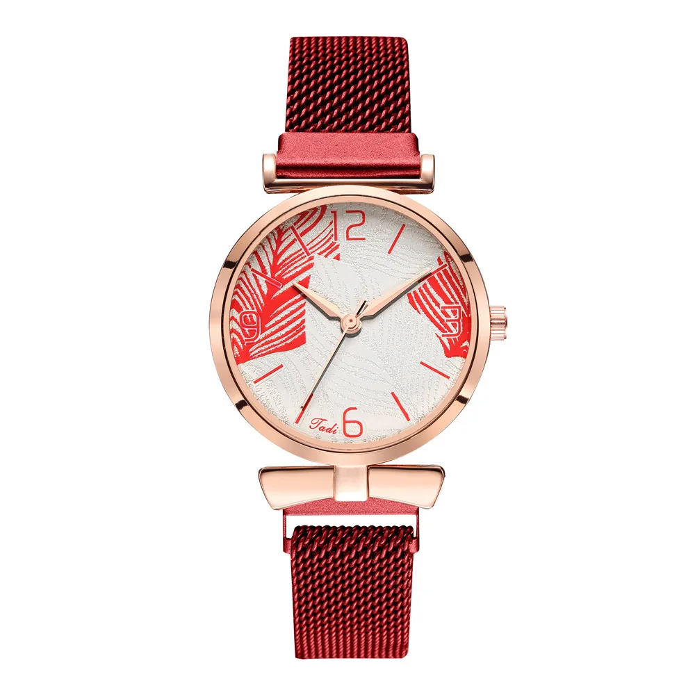 2020 Fashion Simple Ladies Magnet Watch Elegant Temperament Leaf Surface Quartz Mesh Belt Women's Watch Clock Relogio Feminino
2020 Fashion Simple Ladies Magnet Watch Elegant Temperament Leaf Surface Quartz Mesh Belt Women's Watch Clock Relogio Feminino