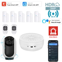 DPK7 DIY Tuya Wireless WiFi Smart Security Alarm Automation System Phone APP Alert Door Sensor Key Fob CCTV Camera for House
DPK7 DIY Tuya Wireless WiFi Smart Security Alarm Automation System Phone APP Alert Door Sensor Key Fob CCTV Camera for House