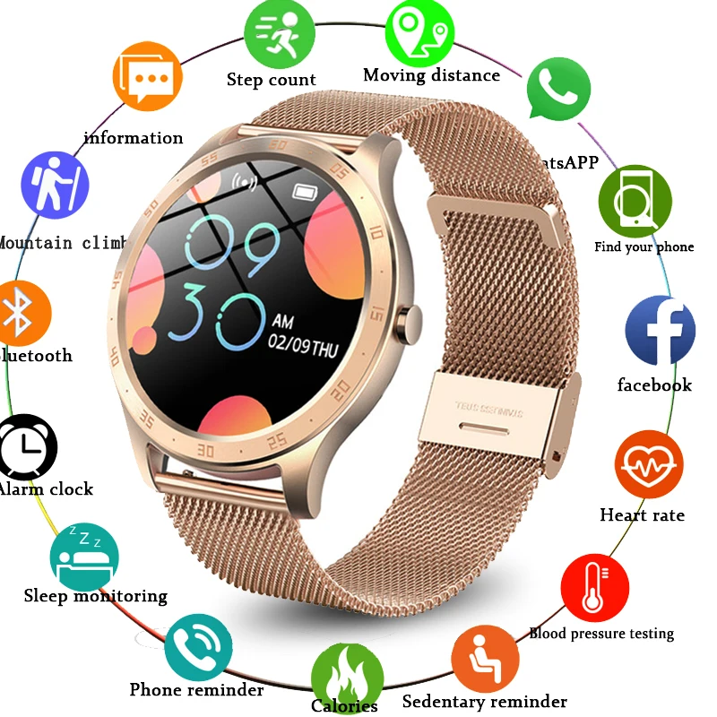 LIGE Fashion Ladies Smart Watch Blood Pressure Heart Rate Monitoring News Push IP67 Waterproof Smart Watch Women for Android iOS
LIGE Fashion Ladies Smart Watch Blood Pressure Heart Rate Monitoring News Push IP67 Waterproof Smart Watch Women for Android iOS
