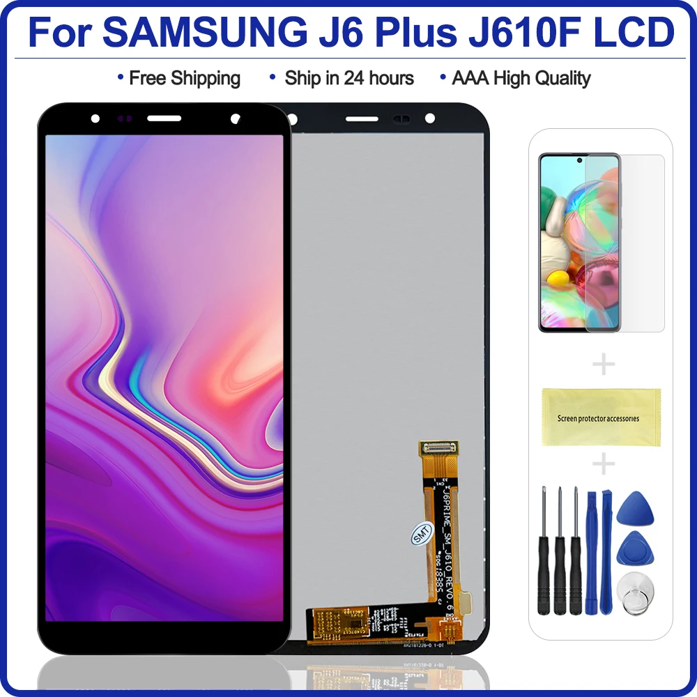 1480x720 6 0 ''ЖК дисплей для Samsung Galaxy J6 2018 + SM J610 с сенсорным экраном дигитайзер в