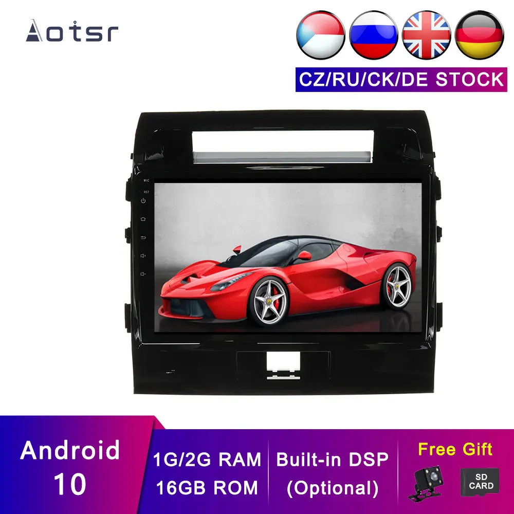 AOTSR Android 10 Автомобильный GPS для Toyota Land Cruiser 200 2008-2015 автомобильная навигация