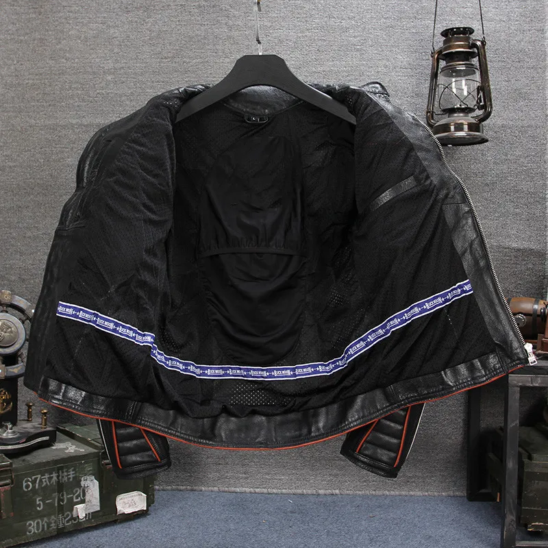 2020 Black Men American Style Biker's Leather Jacket Plus Size XXXXL Genuine Cowhide Slim Fit X Men Motorcycle Leather Coat
2020 Black Men American Style Biker's Leather Jacket Plus Size XXXXL Genuine Cowhide Slim Fit X Men Motorcycle Leather Coat