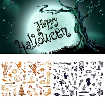 1 Sheet Halloween Luminous Temporary Tattoo Tombstone Fake Witch Glowing Waterproof Temporary Tattoo Stickers Hot
1 Sheet Halloween Luminous Temporary Tattoo Tombstone Fake Witch Glowing Waterproof Temporary Tattoo Stickers Hot