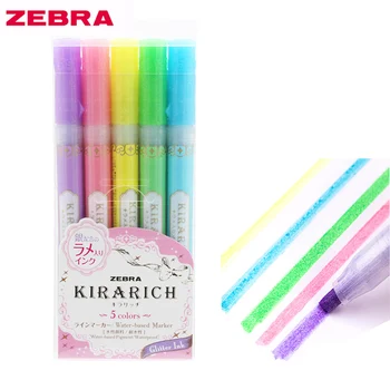 Zebra KIRARICH WKS18 Highlighters Flash Pen Text Markers 5 Colors Pearl Starry Color Marker Pens
Zebra KIRARICH WKS18 Highlighters Flash Pen Text Markers 5 Colors Pearl Starry Color Marker Pens