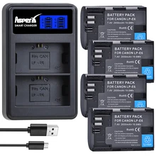 2650mAh LP-E6 LP-E6N LPE6 LP E6 E6N Battery Bateria + Dual Charger For Canon EOS 5D Mark II III 50D 6D 60D 7D 70D 80D 90D EOS R
2650mAh LP-E6 LP-E6N LPE6 LP E6 E6N Battery Bateria + Dual Charger For Canon EOS 5D Mark II III 50D 6D 60D 7D 70D 80D 90D EOS R