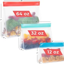 1Pc Food Storage Bag PEVA Reusable Freezer Stand Up Zip Shut Bags Leakproof Containers Food Organizer Fresh Wrap Ziplock Bag
1Pc Food Storage Bag PEVA Reusable Freezer Stand Up Zip Shut Bags Leakproof Containers Food Organizer Fresh Wrap Ziplock Bag