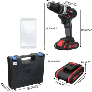 Drill Cordless Screwdriver Cordless Screwdriver Flexible Drill Cordless Screwdriver LED Household Appliances Tenacity 36V Black
Drill Cordless Screwdriver Cordless Screwdriver Flexible Drill Cordless Screwdriver LED Household Appliances Tenacity 36V Black
