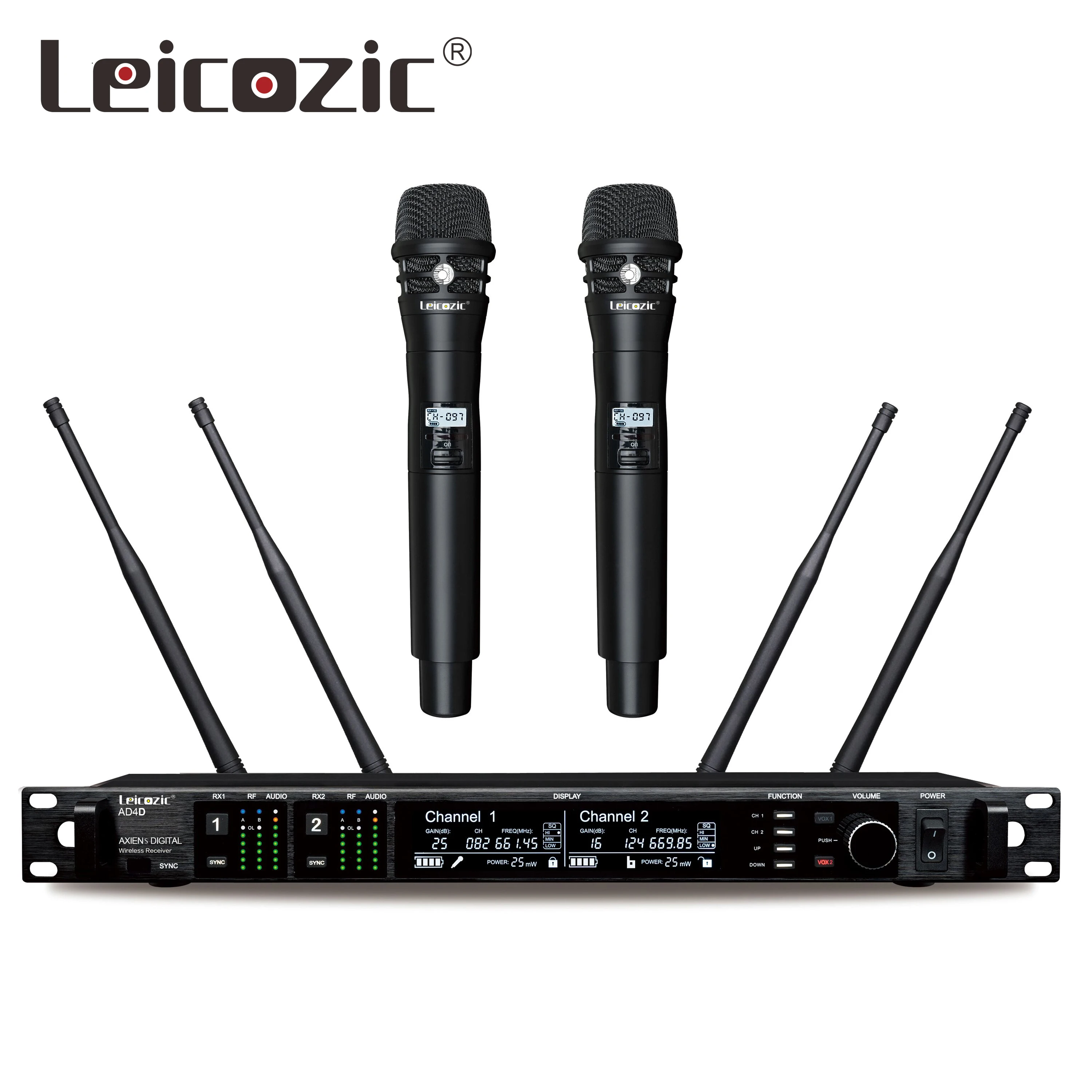 Leicozic AD4D Digital Wireless Microphone Professional Dual Channel Digital Receiver 645-695Mhz True Diversity Stage Mircrofone
Leicozic AD4D Digital Wireless Microphone Professional Dual Channel Digital Receiver 645-695Mhz True Diversity Stage Mircrofone