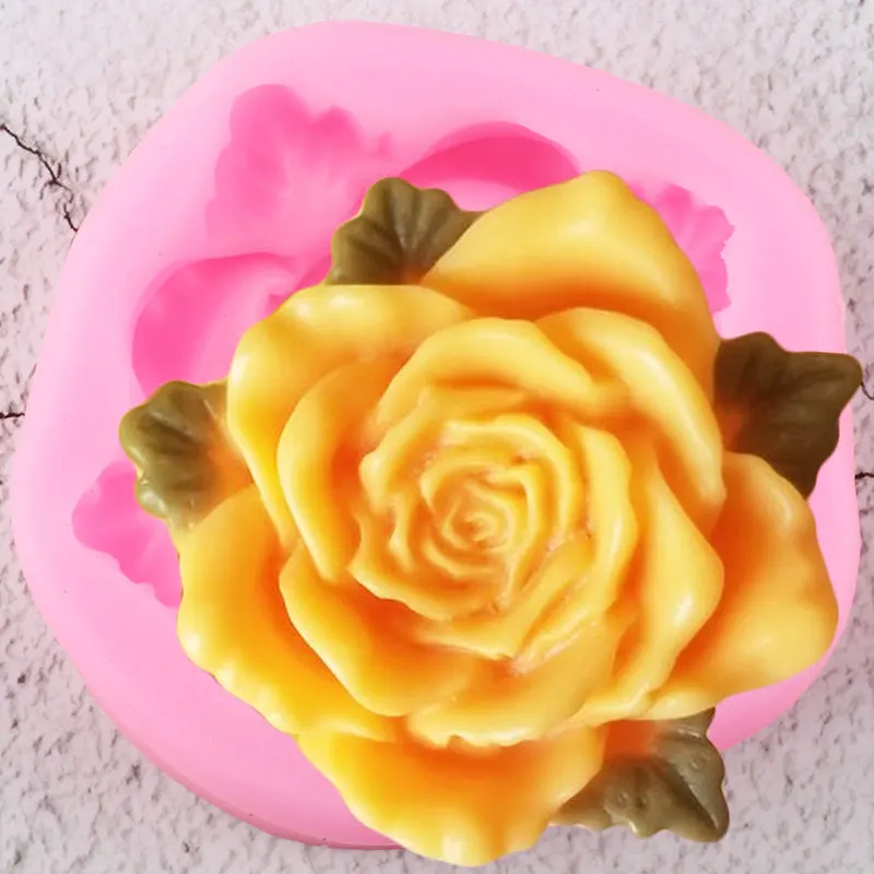 Фото Rose Flower Silicone Mold DIY Wedding Cake Decorating Tools Leaves Cupcake Topper Fondant Chocolate Candy Soap Polymer Clay | Дом и сад