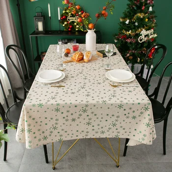 Red Green Golden Snowflake Tablecloth Classy Bronzing Fabric Christmas Table Cloth Rectangular New Year Dining Table Cover ZC125
Red Green Golden Snowflake Tablecloth Classy Bronzing Fabric Christmas Table Cloth Rectangular New Year Dining Table Cover ZC125