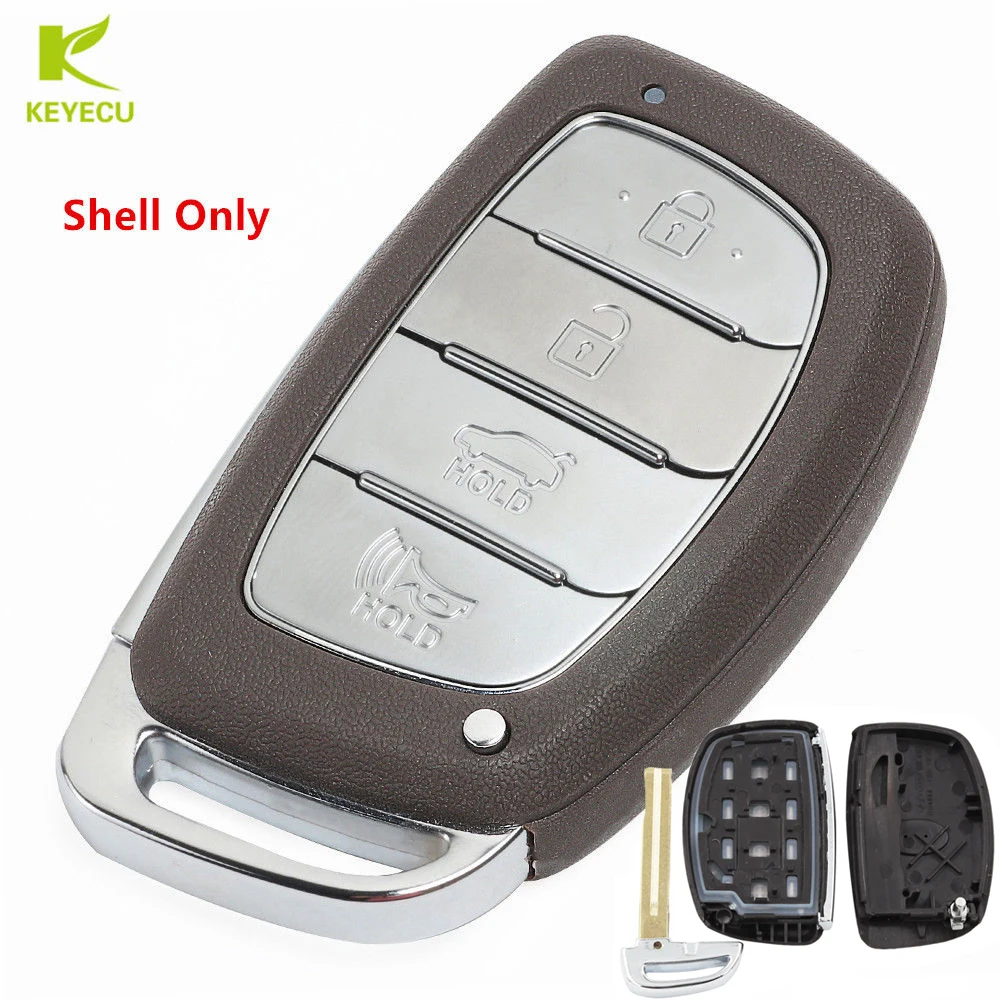 KEYECU Replacement Uncut Smart Remote Key Shell Case 4 Button for HYUNDAI IX25 IX35 Sonata Tucson 2014-2018, No battery holder
KEYECU Replacement Uncut Smart Remote Key Shell Case 4 Button for HYUNDAI IX25 IX35 Sonata Tucson 2014-2018, No battery holder