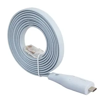6ft USB Type C RS232 to RJ45 Adapter Flat Console Cable for Cisco Huawei Fortinet Router Ftdi USB Console Cable Extension Line
6ft USB Type C RS232 to RJ45 Adapter Flat Console Cable for Cisco Huawei Fortinet Router Ftdi USB Console Cable Extension Line