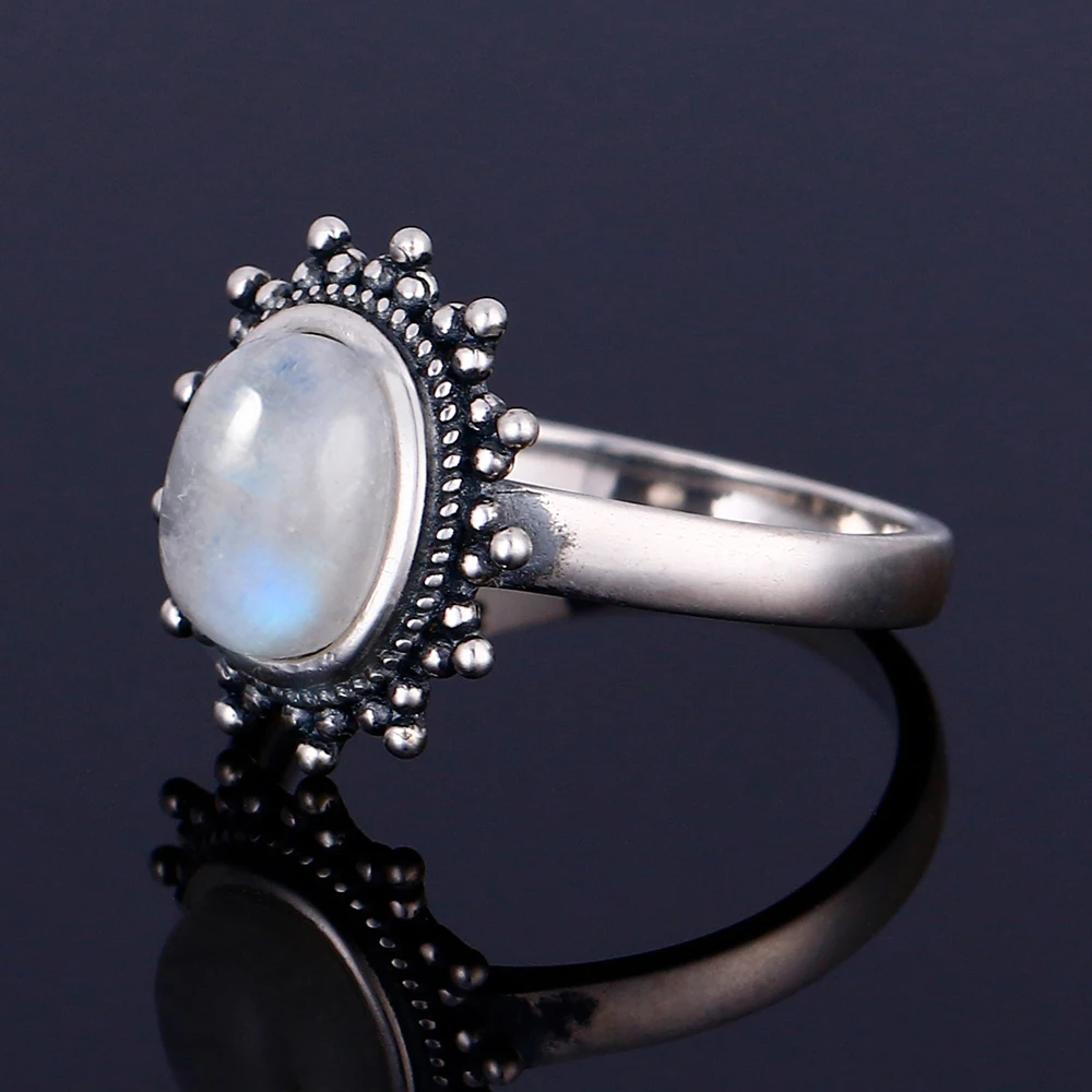Кольцо из 100% стерлингового серебра новое классическое кольцо с инкрустированным
