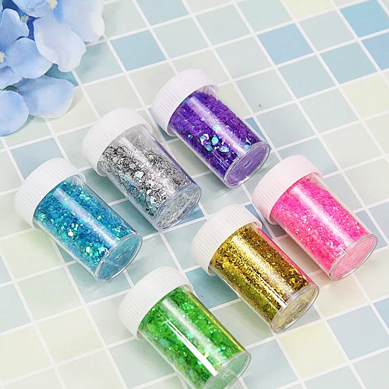 Slime filled Epoxy DIY Silver Powder Bright Powder Mixed Gold Powder Glitter Sequins Handmade Material 10g Bottled
Slime filled Epoxy DIY Silver Powder Bright Powder Mixed Gold Powder Glitter Sequins Handmade Material 10g Bottled