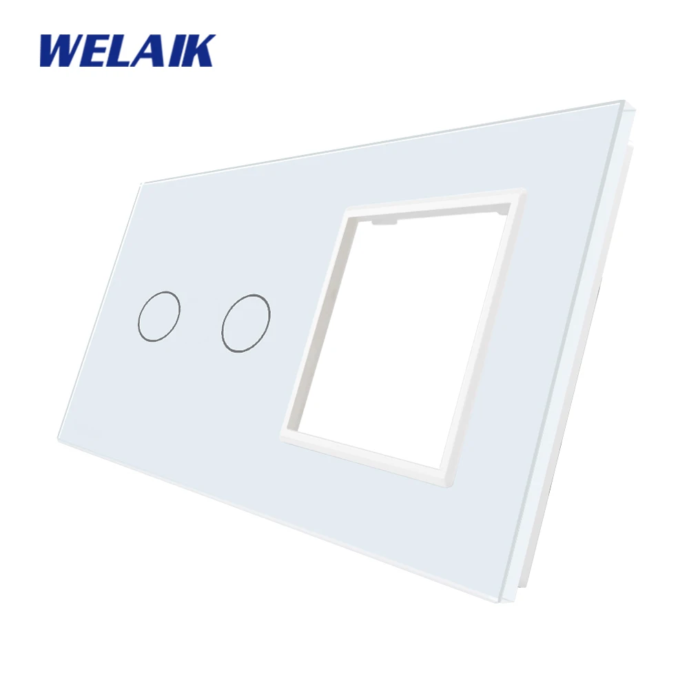 WELAIK-1 Brand Free Shipping EU 2Frame European standard Crystal Glass Panel Only Not Touch Switch 2Gang+Square hole A2928W1
WELAIK-1 Brand Free Shipping EU 2Frame European standard Crystal Glass Panel Only Not Touch Switch 2Gang+Square hole A2928W1