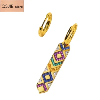 Fashion Charm Sterling Silver Copy 1:1 Copy,Asymmetric Multicolor Dropping Earring And Its Hoop Women Luxury Jewelry Gift
Fashion Charm Sterling Silver Copy 1:1 Copy,Asymmetric Multicolor Dropping Earring And Its Hoop Women Luxury Jewelry Gift