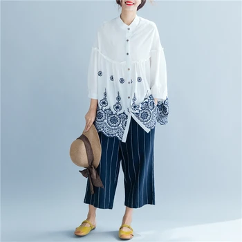 ARCSINX White Blouse Women Plus Size 4XL 5XL 6XL 7XL Lace Floral Mori Girl Women's Blouse Spring Casual Oversized Shirt Women 
ARCSINX White Blouse Women Plus Size 4XL 5XL 6XL 7XL Lace Floral Mori Girl Women's Blouse Spring Casual Oversized Shirt Women