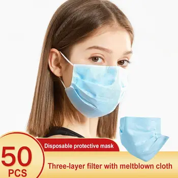 50 Pcs 3 Layer Disposable Mask Anti Dust Mouth-muffle Face Masks Men Women Anti Fog Face Mouth Masks Breathable Mouth Cover
50 Pcs 3 Layer Disposable Mask Anti Dust Mouth-muffle Face Masks Men Women Anti Fog Face Mouth Masks Breathable Mouth Cover