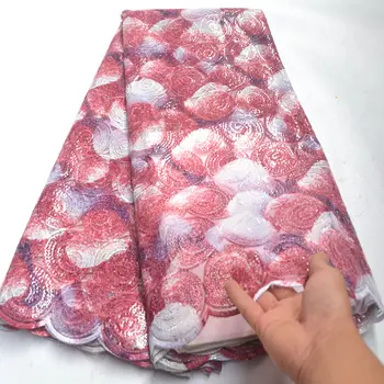 Hot sale glitter embroidering fabric (5yards/lot) African guipure cord lace fabric for garments High quality mv014 
Hot sale glitter embroidering fabric (5yards/lot) African guipure cord lace fabric for garments High quality mv014