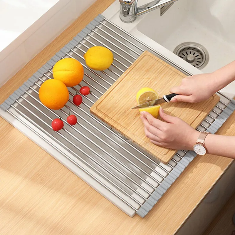 Stainless Steel Adjustable Telescopic Kitchen Over Sink Dish Drying Rack Insert Storage Organizer Fruit Vegetable Tray Drainer
Stainless Steel Adjustable Telescopic Kitchen Over Sink Dish Drying Rack Insert Storage Organizer Fruit Vegetable Tray Drainer
