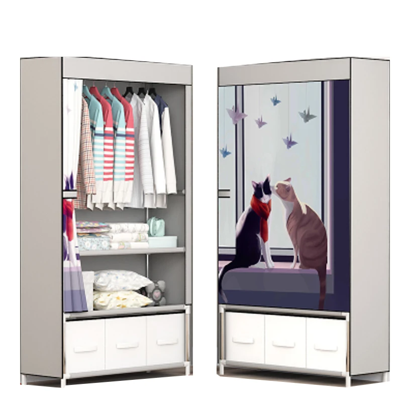 Wardrobe simple cloth wardrobe simple hanging wardrobe dormitory single children's steel tube bold reinforcement wardrobe
Wardrobe simple cloth wardrobe simple hanging wardrobe dormitory single children's steel tube bold reinforcement wardrobe