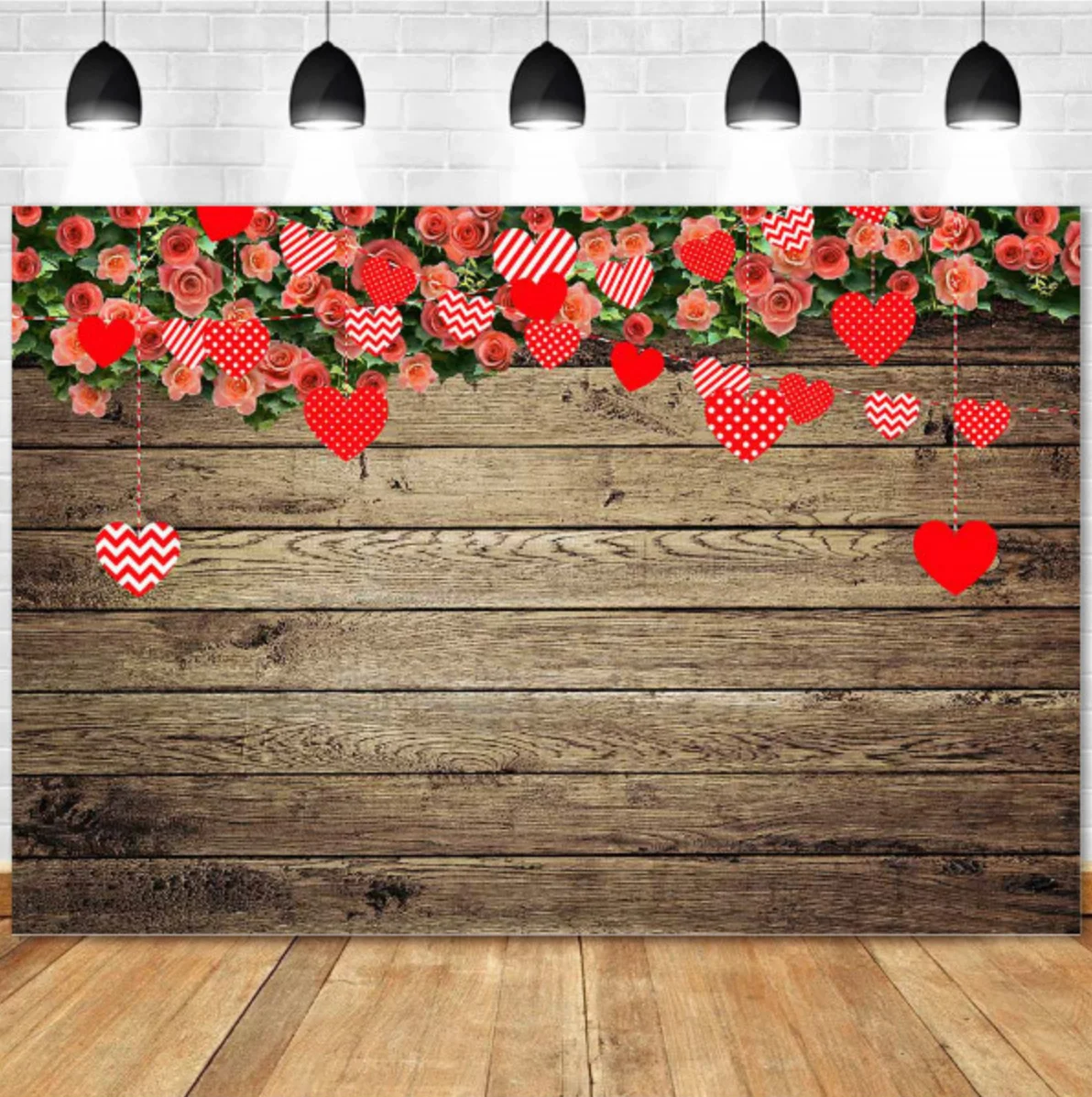 

Valentine Day Photography Backdrop Wood Love Hearts Newborns Baby Children Family Party Photo Background Studio Photocall W4841