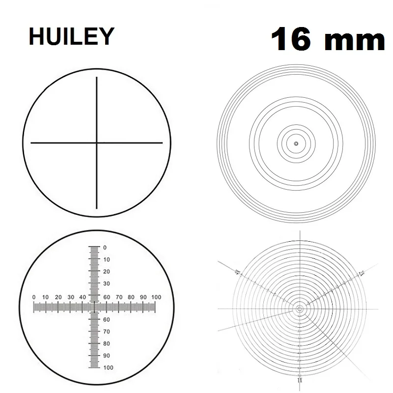 Diameter 16mm Eyepiece Micrometer Ocular Calibration Optical Glass Cross Ruler Concentric Circles Microscope Vision Instrument
Diameter 16mm Eyepiece Micrometer Ocular Calibration Optical Glass Cross Ruler Concentric Circles Microscope Vision Instrument