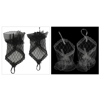 2 Pair Lace Fingerless Gloves Burlesque Clubwear Party Wear Fancy Dress - White & Black
2 Pair Lace Fingerless Gloves Burlesque Clubwear Party Wear Fancy Dress - White & Black