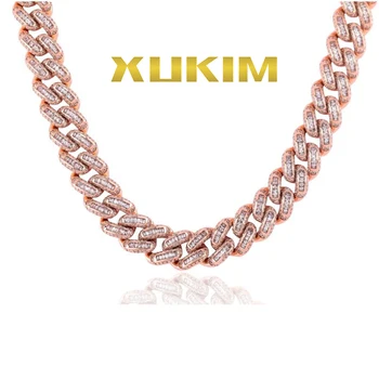 Xukim Jewelry 14mm Rose Gold Chain Men Hip Hop Jewelry Iced Out Cuban Chain Necklace 
Xukim Jewelry 14mm Rose Gold Chain Men Hip Hop Jewelry Iced Out Cuban Chain Necklace