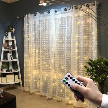 USB Remote Control 3*1M LED Light with Copper Wire Curtain Lights String Ice Bar Light Holiday Christmas Room Bedroom Decoration
USB Remote Control 3*1M LED Light with Copper Wire Curtain Lights String Ice Bar Light Holiday Christmas Room Bedroom Decoration