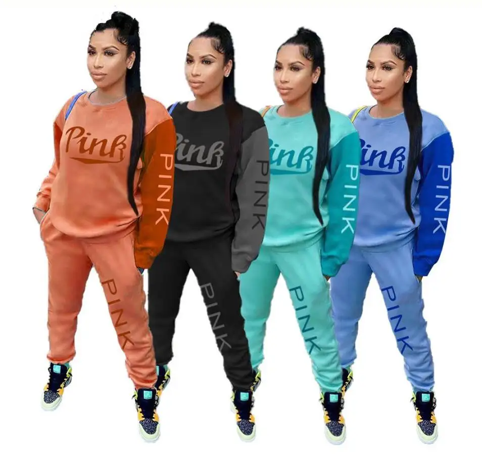 Activewear Pink Letter Women's Set Sweatshirt Tops Jogger Pant Set Sporty Matching Tracksuit Fitness Two Piece Outfits
Activewear Pink Letter Women's Set Sweatshirt Tops Jogger Pant Set Sporty Matching Tracksuit Fitness Two Piece Outfits