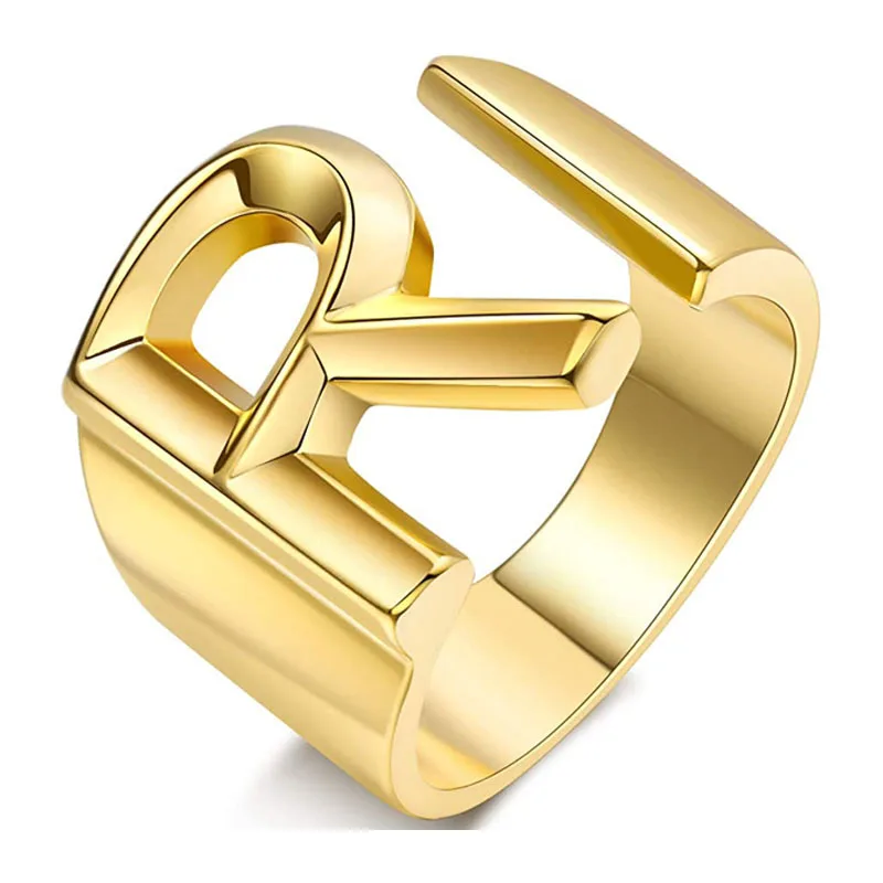 New Fashion 26 Capital English Letter Rings European and American Women Personalized Stamp Couple Open Index Finger Jewelry
New Fashion 26 Capital English Letter Rings European and American Women Personalized Stamp Couple Open Index Finger Jewelry