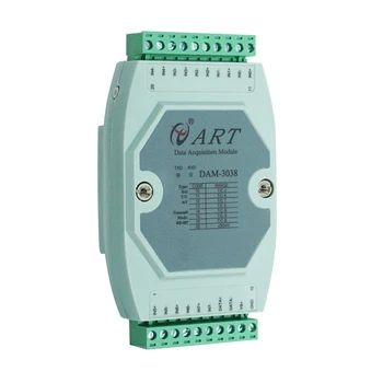 4 analog output module DAM3060, 4-20mA / 0-10V analog output, RS485 communication resolution: 12bit, accuracy: ± 0.2%
4 analog output module DAM3060, 4-20mA / 0-10V analog output, RS485 communication resolution: 12bit, accuracy: ± 0.2%