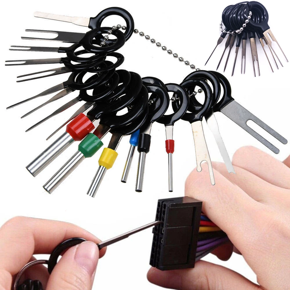 26Pcs/lot Car Electrical Wire Crimp Connector Extractor KitCar Automotive Plug Terminal Remove Tool SKey Pin Accessories
26Pcs/lot Car Electrical Wire Crimp Connector Extractor KitCar Automotive Plug Terminal Remove Tool SKey Pin Accessories