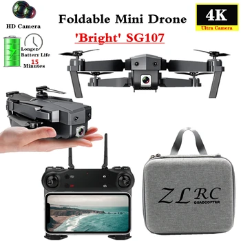 SG107 Mini Drone with Wifi FPV 1080P 4K HD Camera Optical Flow RC Quadcopter Follow Me Mini Dron Foldable Helicopter VS E58 E68
SG107 Mini Drone with Wifi FPV 1080P 4K HD Camera Optical Flow RC Quadcopter Follow Me Mini Dron Foldable Helicopter VS E58 E68