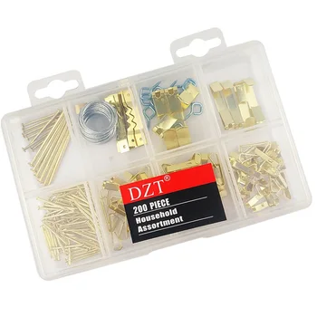 200pcs/box Hook Tools set Wall Mounting Wires 0.5-2inch Nails kit Golden/Silver Hanging Picture Case Frame Mirror Decor Install
200pcs/box Hook Tools set Wall Mounting Wires 0.5-2inch Nails kit Golden/Silver Hanging Picture Case Frame Mirror Decor Install