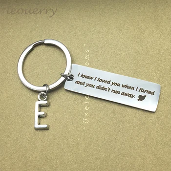 Leouerry Custom Keyring 26 Letters Initial Keychain "When I Farted You Didn't Run Away" Love You Couple Boyfriend Gift Jewelry
Leouerry Custom Keyring 26 Letters Initial Keychain "When I Farted You Didn't Run Away" Love You Couple Boyfriend Gift Jewelry