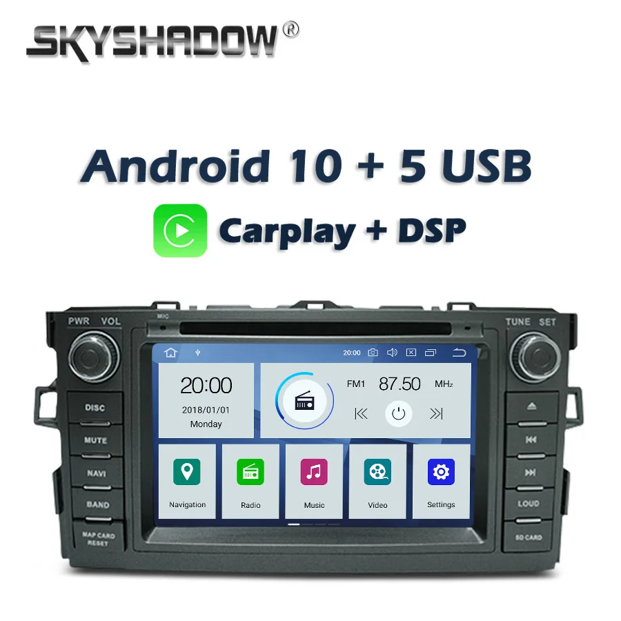 Carplay DSP PX6 IPS Android 10.0 4GB + 64GB Car DVD Player Wifi GPS map RDS Radio DVR Bluetooth 5.0 For Toyota AURIS 2008- 2012
Carplay DSP PX6 IPS Android 10.0 4GB + 64GB Car DVD Player Wifi GPS map RDS Radio DVR Bluetooth 5.0 For Toyota AURIS 2008- 2012