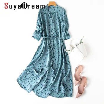 SuyaDream Woman Silk Midi Dress 92.1%Silk 7.9%Spandex Printed Sashes French Dress 2020 Autumn Elegant Dresses Vestidos
SuyaDream Woman Silk Midi Dress 92.1%Silk 7.9%Spandex Printed Sashes French Dress 2020 Autumn Elegant Dresses Vestidos