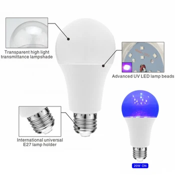 E27 99% Efficient Sterilization LED Bulb Household Cleaning UVC Ultraviolet Disinfection Lamp
E27 99% Efficient Sterilization LED Bulb Household Cleaning UVC Ultraviolet Disinfection Lamp