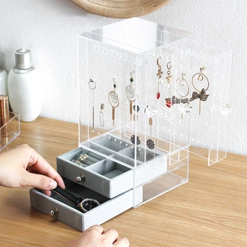 Durable Acrylic Jewelry Storage Box Earrings Display Storage Drawers Desktop Storage Rack Stand Holder Drawer Organizer
Durable Acrylic Jewelry Storage Box Earrings Display Storage Drawers Desktop Storage Rack Stand Holder Drawer Organizer