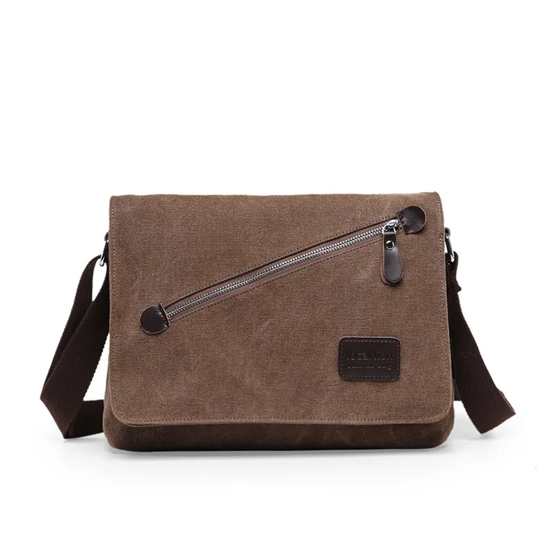 

Local Lion Autumn And Winter New Style Men Canvas Bag Casual Large-Volume Crossbody Bag Fashion iPad Computer Bag