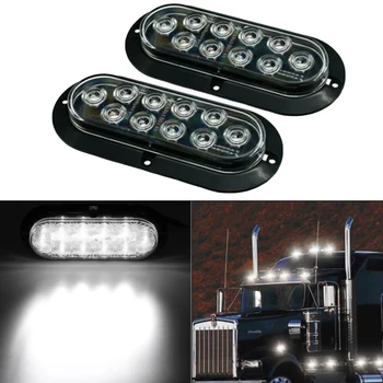2Pcs Oval White 6" 10 LED Surface Mount Brake Stop Light Reverse Light for Truck Trailer
2Pcs Oval White 6" 10 LED Surface Mount Brake Stop Light Reverse Light for Truck Trailer